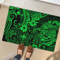 Hawaii King Kamehameha Rubber Doormat Polynesian Pattern Green Version LT01 - Polynesian Pride