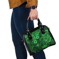 Hawaii King Kamehameha Shoulder Handbag Polynesian Pattern Green Version LT01 - Polynesian Pride