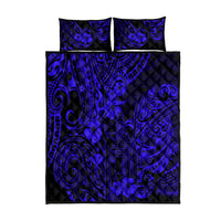Hawaii King Kamehameha Quilt Bed Set Polynesian Pattern Navy Blue Version LT01 Blue - Polynesian Pride