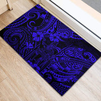 Hawaii King Kamehameha Rubber Doormat Polynesian Pattern Navy Blue Version LT01 - Polynesian Pride