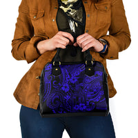 Hawaii King Kamehameha Shoulder Handbag Polynesian Pattern Navy Blue Version LT01 - Polynesian Pride