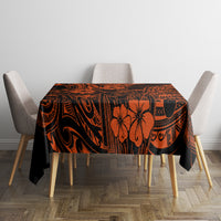 Hawaii King Kamehameha Tablecloth Polynesian Pattern Orange Version LT01 - Polynesian Pride