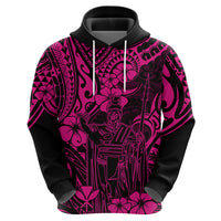 Hawaii King Kamehameha Hoodie Polynesian Pattern Pink Version LT01 - Polynesian Pride
