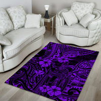 Hawaii King Kamehameha Area Rug Polynesian Pattern Purple Version LT01 - Polynesian Pride