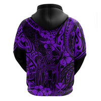 Hawaii King Kamehameha Hoodie Polynesian Pattern Purple Version LT01 - Polynesian Pride