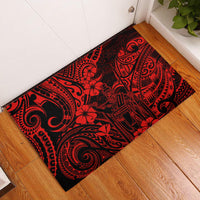 Hawaii King Kamehameha Rubber Doormat Polynesian Pattern Red Version LT01 Red - Polynesian Pride
