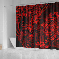 Hawaii King Kamehameha Shower Curtain Polynesian Pattern Red Version LT01 - Polynesian Pride