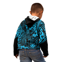 Hawaii King Kamehameha Kid Hoodie Polynesian Pattern Sky Blue Version LT01 - Polynesian Pride