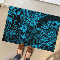 Hawaii King Kamehameha Rubber Doormat Polynesian Pattern Sky Blue Version LT01 - Polynesian Pride