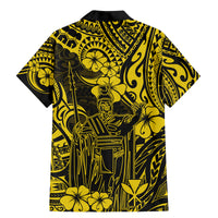 Hawaii King Kamehameha Family Matching Mermaid Dress and Hawaiian Shirt Polynesian Pattern Yellow Version LT01 - Polynesian Pride