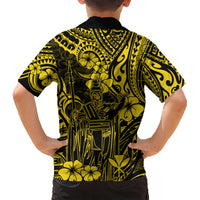 Hawaii King Kamehameha Hawaiian Shirt Polynesian Pattern Yellow Version LT01 - Polynesian Pride