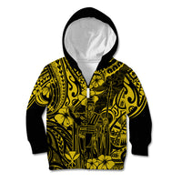 Hawaii King Kamehameha Kid Hoodie Polynesian Pattern Yellow Version LT01 - Polynesian Pride