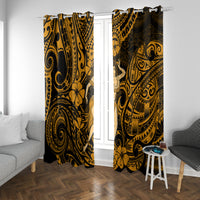 Hawaii Hula Girl Window Curtain Polynesian Pattern Gold Version LT01 - Polynesian Pride