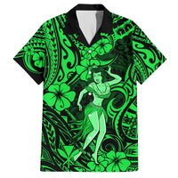 Hawaii Hula Girl Hawaiian Shirt Polynesian Pattern Green Version LT01 Green - Polynesian Pride
