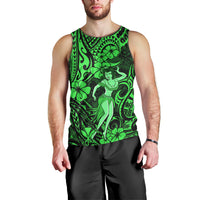 Hawaii Hula Girl Men Tank Top Polynesian Pattern Green Version LT01 - Polynesian Pride