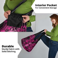 Hawaii Hula Girl Grocery Bag Polynesian Pattern Pink Version