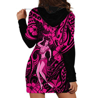 Hawaii Hula Girl Hoodie Dress Polynesian Pattern Pink Version LT01 - Polynesian Pride