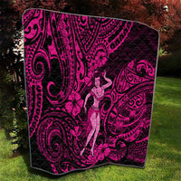 Hawaii Hula Girl Quilt Polynesian Pattern Pink Version LT01 - Polynesian Pride