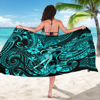 Hawaii Hula Girl Sarong Hibiscus Hawaii Tribal Tattoo Turquoise Version LT01 - Polynesian Pride