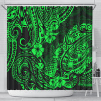 Hawaii Pineapple Shower Curtain Paradise Flowers Pacific With Green Polynesian Tribal LT01 - Polynesian Pride