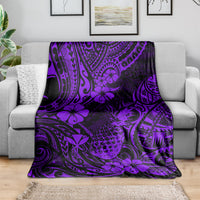Hawaii Pineapple Blanket Polynesian Pattern Purple Version LT01 - Polynesian Pride