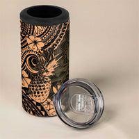 Hawaii Pineapple 4 in 1 Can Cooler Tumbler Polynesian Pattern Yellow Version
