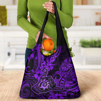 Hawaii Shaka Sign Grocery Bag Polynesian Pattern Purple Version LT01 - Polynesian Pride