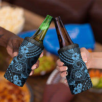 Hawaii Shaka Sign 4 in 1 Can Cooler Tumbler Polynesian Pattern Sky Blue Version