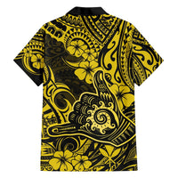 Hawaii Shaka Sign Hawaiian Shirt Polynesian Pattern Yellow Version LT01 - Polynesian Pride