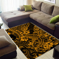 Hawaii Shark Area Rug Polynesian Pattern Gold Version LT01 - Polynesian Pride