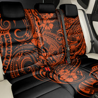 Hawaii Shark Back Car Seat Cover Polynesian Pattern Orange Version
