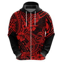 Hawaii Shark Hoodie Polynesian Pattern Red Version LT01 - Polynesian Pride