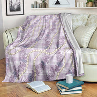 Pua Kalaunu Lei Blanket Palaka Pattern LT01 Purple - Polynesian Pride