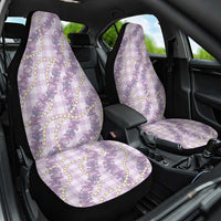 Pua Kalaunu Lei Car Seat Cover Palaka Pattern LT01 One Size Purple - Polynesian Pride