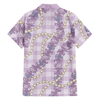 Pua Kalaunu Lei Family Matching Off The Shoulder Long Sleeve Dress and Hawaiian Shirt Palaka Pattern