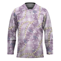 Pua Kalaunu Lei Hockey Jersey Palaka Pattern LT01 Unisex Purple - Polynesian Pride