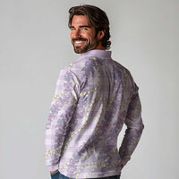 Pua Kalaunu Lei Long Sleeve Polo Shirt Palaka Pattern LT01 - Polynesian Pride