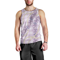 Pua Kalaunu Lei Men Tank Top Palaka Pattern LT01 - Polynesian Pride