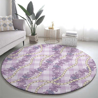 Pua Kalaunu Lei Round Carpet Palaka Pattern LT01 - Polynesian Pride