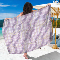 Pua Kalaunu Lei Sarong Palaka Pattern LT01 One Size 44 x 66 inches Purple - Polynesian Pride
