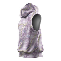 Pua Kalaunu Lei Sleeveless Hoodie Palaka Pattern LT01 - Polynesian Pride