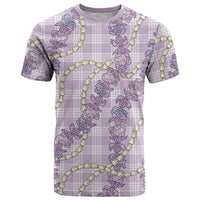 Pua Kalaunu Lei T Shirt Palaka Pattern LT01 Purple - Polynesian Pride