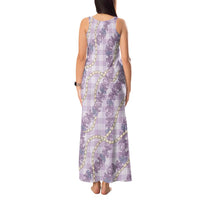 Pua Kalaunu Lei Tank Maxi Dress Palaka Pattern LT01 - Polynesian Pride