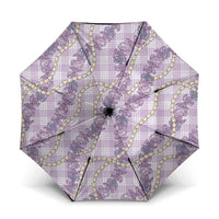 Pua Kalaunu Lei Umbrella Palaka Pattern LT01 One Size Folded 11.42 inch Opened Diameter 37.4 inch Purple - Polynesian Pride