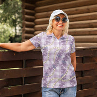 Pua Kalaunu Lei Women Polo Shirt Palaka Pattern LT01 - Polynesian Pride