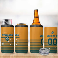 Custom Rugby Australia 4 in 1 Can Cooler Tumbler Junior Wallabies Go Champions