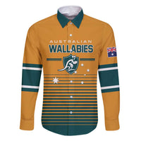 Custom Rugby Australia Family Matching Off Shoulder Short Dress and Hawaiian Shirt Junior Wallabies Go Champions