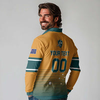 Custom Rugby Australia Long Sleeve Polo Shirt Junior Wallabies Go Champions