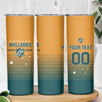 Custom Rugby Australia Skinny Tumbler Junior Wallabies Go Champions