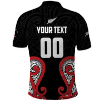 Custom Rugby New Zealand Polo Shirt Baby Black Go Champions